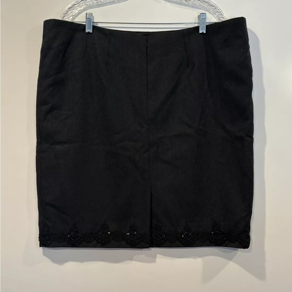 Koos van den Akker Beaded Sequin Lace Appliqué Wool‎ Skirt Womens Size 18 (798) - Picture 2 of 4